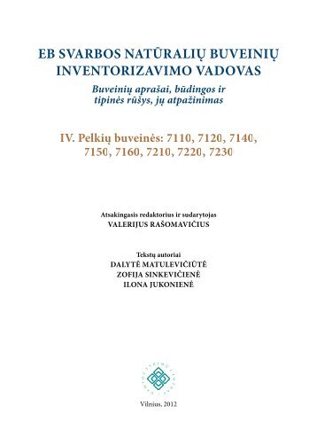 IV. Pelkių buveinės