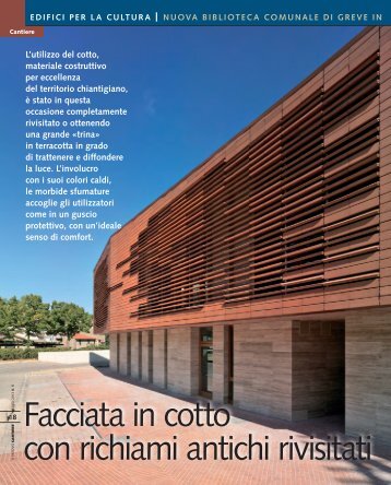 Facciata in cotto con richiami antichi rivisitati - Il Palagio