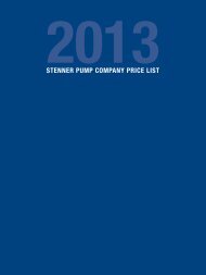 STENNER PUMP COMPANY PRICE LIST - Becker Equipment,Inc.