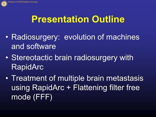 Stereotactic Radiosurgery: Evolution Towards Flattening ... - Varian