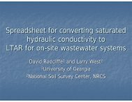 Spreadsheet for converting saturated hydraulic conductivity to LTAR ...