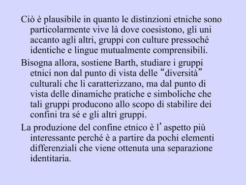 La ridefinizione del gruppo etnico Fredrik Barth Ethnic Groups and ...