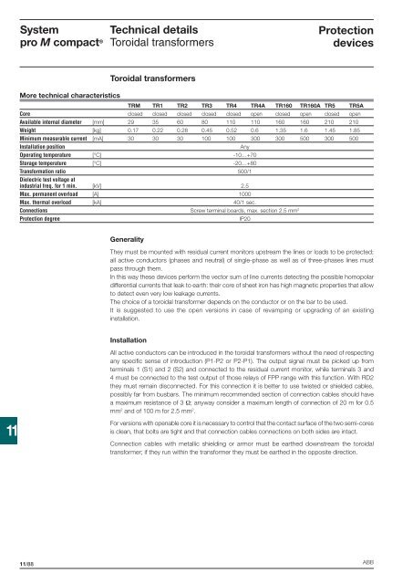 Technical details System pro M compactÂ®