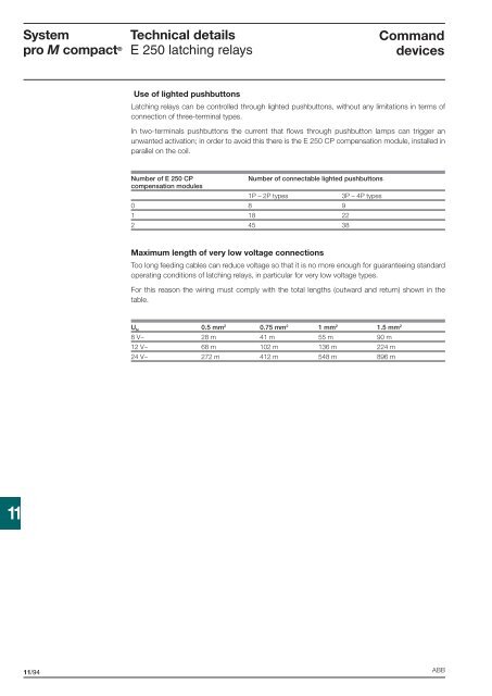 Technical details System pro M compactÂ®