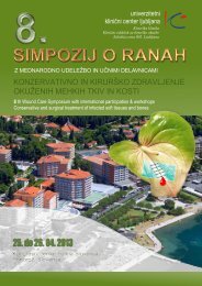 8. simpozij o ranah - Univerzitetni Klinični Center Ljubljana