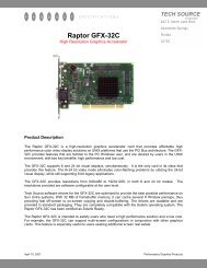 Raptor GFX-32C Datasheet - Tech Source