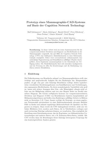 Prototyp eines Mammographie-CAD-Systems auf Basis der - Definiens