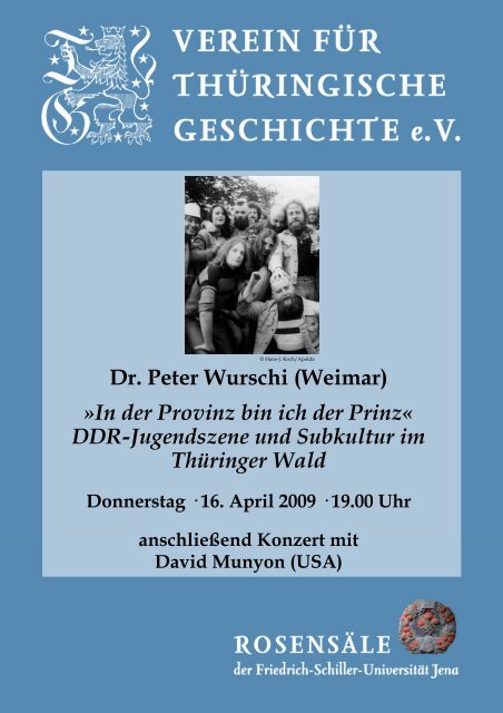 Dr. Peter Wurschi (Weimar) Â»In der Provinz bin ich der PrinzÂ« DDR ...