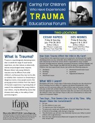 Trauma Educational Forum Flyer 2 - ifapa