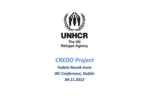 CREDO Project IRC Dublin 09.11.2012 - Irish Refugee Council