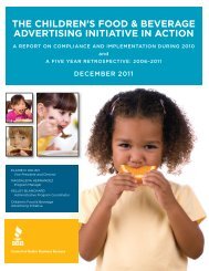 the children's food & beverage advertising initiative in action