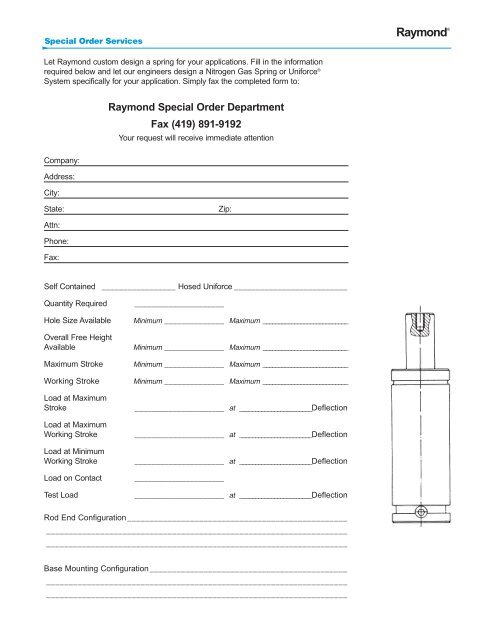 Nitrogen Gas Springs and Accessories - Electronic Fasteners Inc