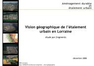 Vision gÃ©ographique de l'Ã©talement urbain en Lorraine