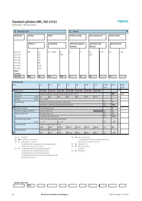 Standard cylinders DNC, ISO 15552 - Allied Automation, Inc.