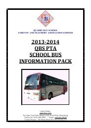 2013~14 School Bus Information Booklet - Quarry Bay School