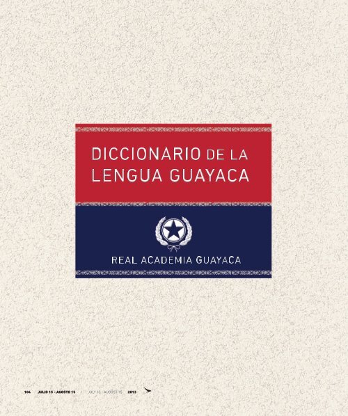 Diccionario de la lengua Guayaca - Abordo.com.ec