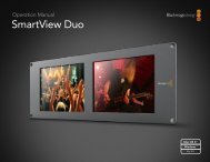 Blackmagic SmartView Duo Manual - VideoCorp