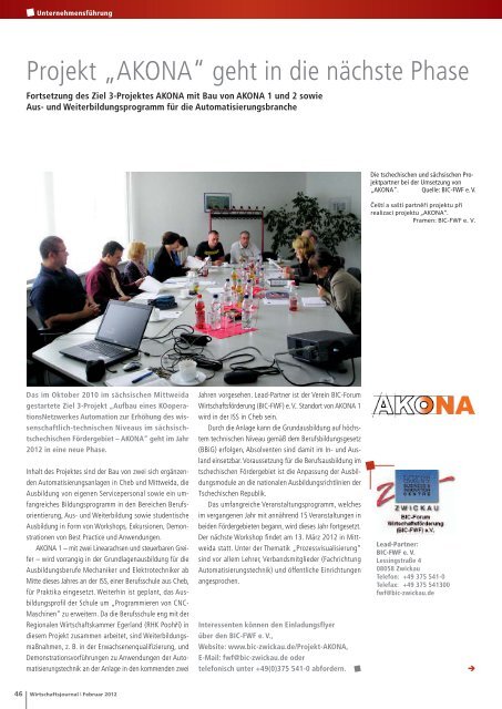 Ausgabe 02/2012 - Wirtschaftsjournal