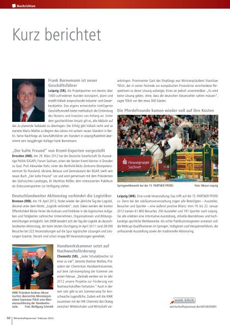 Ausgabe 02/2012 - Wirtschaftsjournal