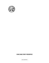 OHMR Regulation 25-50 - Ohio Military Reserve