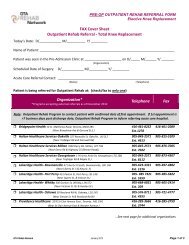 Outpatient/Ambulatory Rehab Referral Form - Pre-Op Knee - PDF