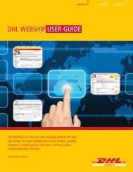 DHL WEBSHIP USER GUIDE