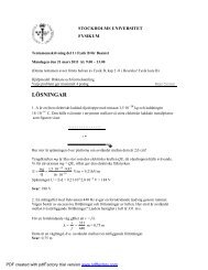 LÃƒÂ–SNINGAR - Fysikum