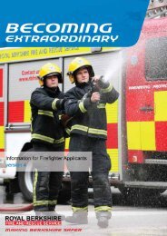 Information for Firefighter Applicants - Royal Berkshire Fire and ...