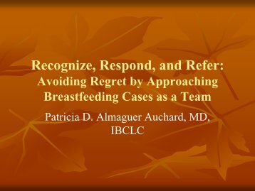 Patty Almaguer Auchard, MD, IBCLC - California Breastfeeding ...