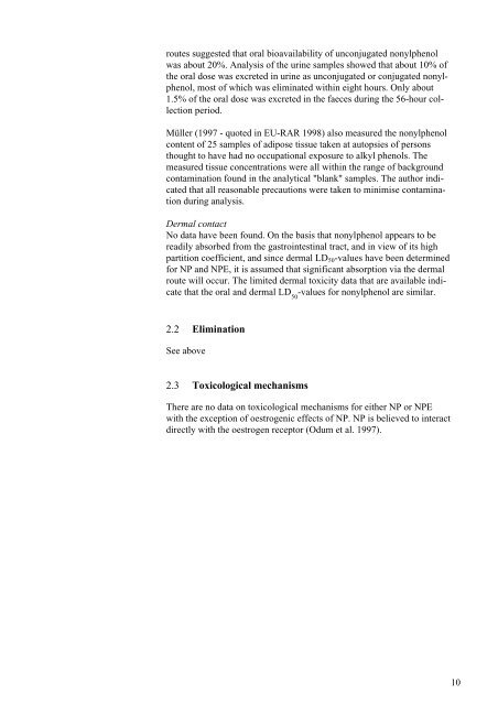 Toxicological Evaluation and Limit Values for ... - MiljÃ¸styrelsen