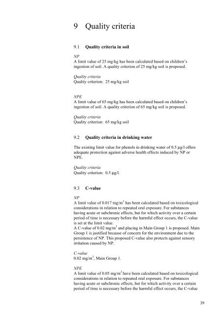 Toxicological Evaluation and Limit Values for ... - MiljÃ¸styrelsen