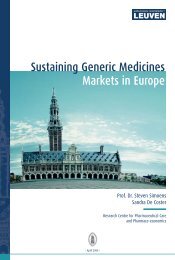 Sustaining Generic Medicines Markets in Europe