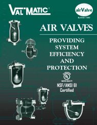 Bulletin 1500 AIR VALVES - Val-Matic Valve and Manufacturing Corp.