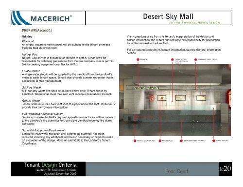 Desert Sky Mall Food Court Criteria - Macerich