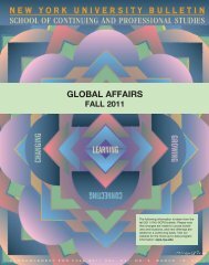 global affairs - School of Continuing and Professional Studies - New ...