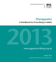 Therapeutic Handbook - GGC Prescribing