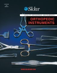 Orthopedic - Sklar Surgical Instruments