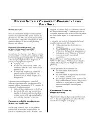 recent notable changes to pharmacy laws fact sheet - Nevada State ...