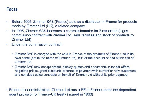 Agency Permanent Establishment - Zimmer case - Iatj.net