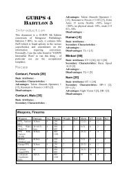 GURPS 4th Babylon 5 Conversion - GURPS Hardpoint