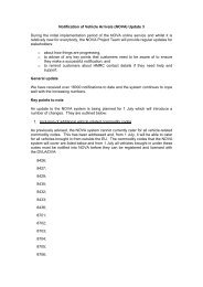 Notification of Vehicle Arrivals (NOVA) Update 3 During the initial ...