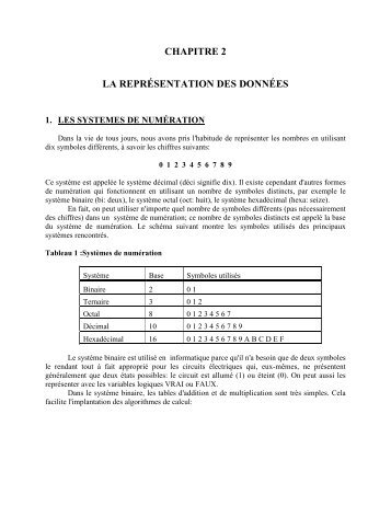 SystÃ¨mes de numÃ©ration - UQAC