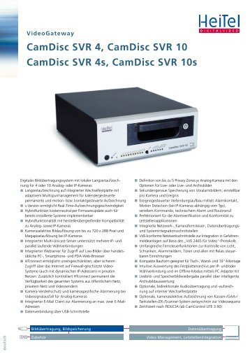 CamDisc SVR 4, CamDisc SVR 10 CamDisc SVR 4s, CamDisc SVR ...