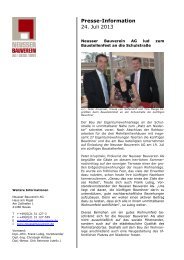 Pressemeldung vom 24. Juli 2013 (PDF) - Neusser Bauverein AG