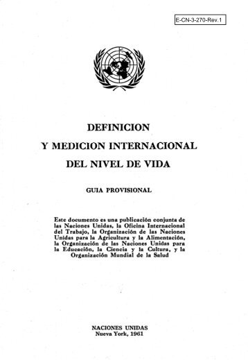 y definicion medicion internacional del nivel de ... - Naciones Unidas