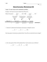 01-31-13 Stoichiometry Worksheet 2 ACh.pdf - Whitnall High School