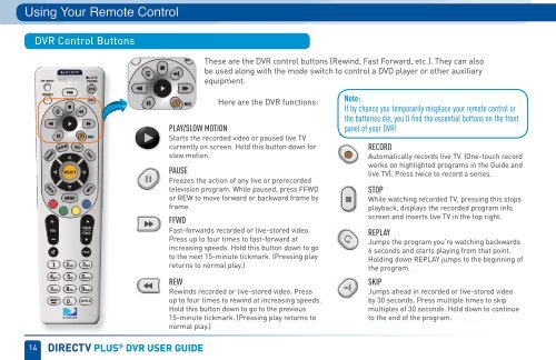 table of contents - DirecTV