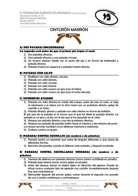 MARRÓN KM Krav Maga
