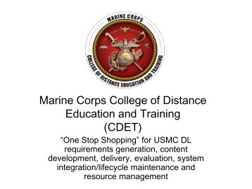 Marine Corps College of Distance Education and Training (CDET)