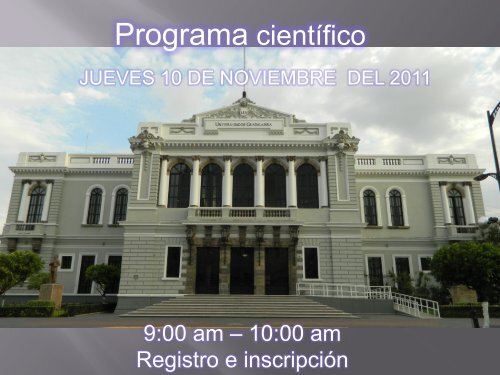 Programa cientÃ­fico - Centro Universitario de Ciencias de la Salud